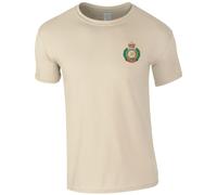 HiViz Kings Embroidered Royal Engineers The Sappers Men's Tshirt British Army Insignia MOD Embroidery ** 9 Colours Available ** (UK, Alpha, L, Regular, Regular, Sand)