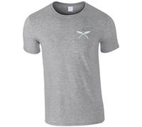HiViz Kings Embroidered Royal Gurkha Rifles Men's Tshirt British Army Insignia MOD Embroidery ** 9 Colours Available ** (UK, Alpha, XXL, Regular, Regular, Grey)
