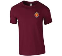 HiViz Kings Embroidered Welsh Guards Men's Tshirt British Army Insignia MOD Embroidery ** 9 Colours Available ** (UK, Alpha, XL, Regular, Regular, Maroon)