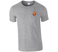 HiViz Kings Embroidered Welsh Guards Men's Tshirt British Army Insignia MOD Embroidery ** 9 Colours Available ** (UK, Alpha, XXL, Regular, Regular, Grey)