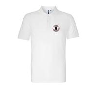 HiViz Kings Fulham Northern Soul Keep The Faith Premium Printed Polo Shirt (as8, Alpha, m, Regular, Regular, White)