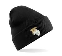 HiViz Kings Greyhound Beanie Hat - Perfect for Dog Lovers! Embroidery (Acrylic, Black)