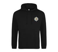 HiViz Kings Irish Guards Embroidered Men's Hoodie British Army Insignia MOD Hooded Sweatshirt Embroidery ** 9 Colours Available ** (UK, Alpha, L, Regular, Regular, Black)