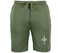 HiViz Kings Military Embroidered British Army Shorts, Royal Marine Commando, Stylish Combat Apparel (UK, Alpha, XL, Regular, Regular, Olive)