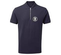 HiViz Kings Northern Soul Keep The Faith Zipped Embroidered Polo Shirt (as8, Alpha, x_l, Regular, Regular, Navy)
