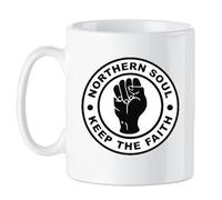 HiViz Kings Northern Soul Mug Collection, 8 Iconic Designs, Wigan Casino etc (Model 8 Keep The Faith)