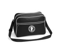 HiViz Kings Northern Soul Retro Shoulder Bag With Embroidered Keep The Faith Logo (Retro, Black & White)