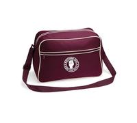 HiViz Kings Northern Soul Retro Shoulder Bag With Embroidered Keep The Faith Logo (Retro, Burgundy & Sand)