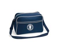 HiViz Kings Northern Soul Retro Shoulder Bag With Embroidered Keep The Faith Logo (Retro, Navy & White)