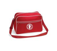 HiViz Kings Northern Soul Retro Shoulder Bag With Embroidered Keep The Faith Logo (Retro, Red & White)