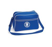 HiViz Kings Northern Soul Retro Shoulder Bag With Embroidered Keep The Faith Logo (Retro, Royal & White)