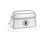 HiViz Kings Northern Soul Retro Shoulder Bag With Embroidered Keep The Faith Logo (Retro, White & Black)