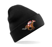 HiViz Kings Personalised Horse Racing Embroidered Beanie Hat! Stay Warm at The Course (Acrylic, Black)