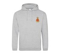 HiViz Kings Queen's Lancashire Regiment Embroidered Men's Hoodie British Army Insignia MOD Hooded Sweatshirt Embroidery ** 9 Colours Available ** (UK, Alpha, XL, Regular, Regular, Grey)