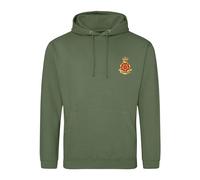 HiViz Kings Queen's Lancashire Regiment Embroidered Men's Hoodie British Army Insignia MOD Hooded Sweatshirt Embroidery ** 9 Colours Available ** (UK, Alpha, 4XL, Regular, Regular, Military Green)