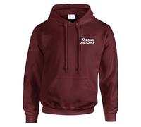 HiViz Kings RAF Embroidered Logo Hoodie, Premium Quality, Warm (UK, Alpha, XL, Regular, Regular, Maroon)