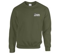 HiViz Kings RAF Embroidered Logo Sweatshirt, Premium Quality, Cozy Fit (UK, Alpha, XXL, Regular, Regular, Olive)