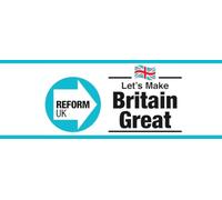 HiViz Kings Reform UK Vinyl Car Sticker, 15 cm x 6 cm, Weatherproof Rectangle Decal, Pack of 2