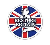 HiViz Kings Restore Britain Bumper Sticker, 10CM X 10 CM, Weatherproof Round e Decal, Pack of 2