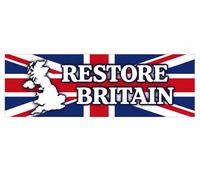 HiViz Kings Restore Britain Bumper Sticker, 15 cm x 6 cm, Weatherproof Rectangle Decal, Pack of 2
