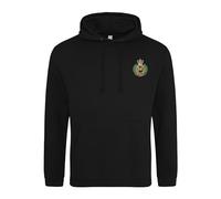 HiViz Kings Royal Engineers The Sappers Embroidered Men's Hoodie British Army Insignia MOD Hooded Sweatshirt Embroidery ** 9 Colours Available ** (UK, Alpha, S, Regular, Regular, Black)