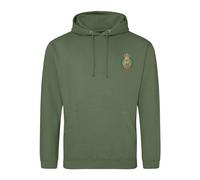 HiViz Kings Royal Engineers The Sappers Embroidered Men's Hoodie British Army Insignia MOD Hooded Sweatshirt Embroidery ** 9 Colours Available ** (UK, Alpha, XL, Regular, Regular, Military Green)