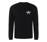 HiViz Kings Royal Gurka Rifles British Army Embroidered Sweatshirt - Military Style Pullover Official Licensed (UK, Alpha, S, Regular, Regular, Black)
