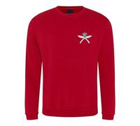 HiViz Kings Royal Gurka Rifles British Army Embroidered Sweatshirt - Military Style Pullover Official Licensed (UK, Alpha, S, Regular, Regular, Red)