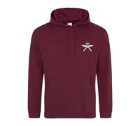HiViz Kings Royal Gurkha Rifles Gurkhas Embroidered Men's Hoodie British Army Insignia MOD Hooded Sweatshirt Embroidery ** 9 Colours Available ** (UK, Alpha, L, Regular, Regular, Maroon)
