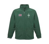 HiViz Kings Royal Marine Commando Embroidered Fleece with Union Flag - Premium Apparell (UK, Alpha, XXL, Regular, Regular, Green)