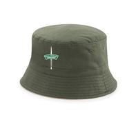 HiViz Kings Royal Marine Commando Printed Bucket Hat Cotton Cap (UK, Alpha, M, Olive)