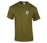 HiViz Kings SAS Blue Badge T Shirt Premium Quality Embroidered Pristine Finish (UK, Alpha, L, Regular, Regular, Olive)