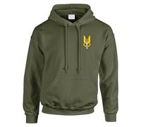 HiViz Kings SAS Embroidered Hoodie - Blue Badge Elite Military Style Apparel (UK, Alpha, S, Regular, Regular, Olive)