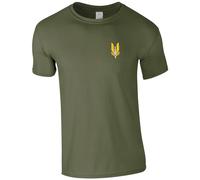 HiViz Kings SAS Who Dares Wins T Shirt Premium Quality Embroidered (UK, Alpha, L, Regular, Regular, Olive)