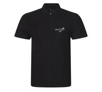 HiViz Kings Spitfire Embroidered Polo Shirt, Pristine Logo Fighter Plane (UK, Alpha, 3XL, Regular, Regular, Black)