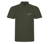 HiViz Kings Spitfire Embroidered Polo Shirt, Pristine Logo Fighter Plane (UK, Alpha, XL, Regular, Regular, Olive)