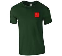 HiViz Kings The Infantry Badge Men's Tshirt British Army Insignia MOD ** 9 Colours Available ** (UK, Alpha, 4XL, Regular, Regular, Green)
