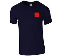 HiViz Kings The Infantry Badge Men's Tshirt British Army Insignia MOD ** 9 Colours Available ** (UK, Alpha, M, Regular, Regular, Navy)