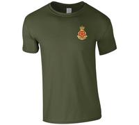 HiViz Kings The Queens Lancashire Regiment QLR Men's Tshirt British Army Insignia MOD ** 9 Colours Available ** (L, Military Green)