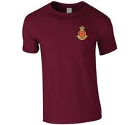 HiViz Kings The Queens Lancashire Regiment QLR Men's Tshirt British Army Insignia MOD ** 9 Colours Available ** (L, Maroon)