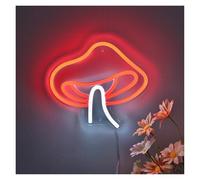 Hivvaor Neon Lights Decor Red Mushroom for neon Sign for Powered Dimmable Lights