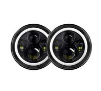 HIVZIVCCIK Front Headlight Assembly For Lada For Niva 4X4 For Urban 80W 1pair Black 7" Car Led Headlight Accessories 7 Inch Round Headlights Assembly Headlight Unit(3)