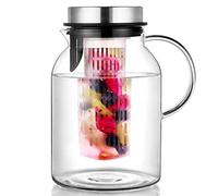 Hiware Glass Fruit Infuser Jug High Heat Resistant Jug for Hot/Cold Water, Infused Drinks and Tea IC2019/6/27