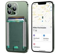 HiWe Magnetic Phone Wallet with Find My, Strongest Magnet, 5 Card Holder, RFID Blocking, Green for iPhone 16/15/14/13/12 Series Caseless or with Mag-Safe Case
