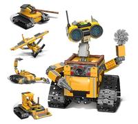 HiWEEGO Robot Building Sets for Kids - 5 in 1 Wall Robotic Kit, 748 PCS Robot with Interchangeable Arms Bulldozer Plane Building Block Toy Model for Boys Girls 8-12 Birthday Home Decor