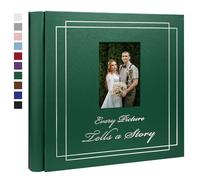 Hiwhy Photo Album 4x6 700 Photos Leather Cover Wedding Photo Albums Extra Large Capacity Picture Book with Beautiful Prints Presents for Wedding Baby Vacation Darkgreen