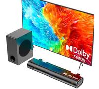 Hiwill Dolby Atmos Sound bar for TV, 200W Peak Power Soundbar with 5.25'' Big Subwoofer, TV Soundbar Bass and Treble Adjustment, Home Theater Speakers, eARC/ARC/OPT/BT/AUX, HiElite A21