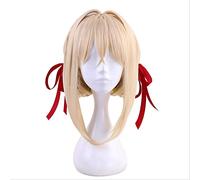 HIWKX Violet Evergarden Cream Blonde Coiffure Cos Wig + Free Wig Cap