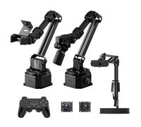 HIWONDER AI Robotic Arm Kit Compatible for LeRobot SO-ARM101 Embodied AI Imitation Learning VLA Model Development Open Source 6-Axis Full Metal Robot Arm with AI Vision & Remote Control, Advanced Kit