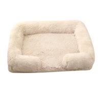 Hixingo 12 Color Styles Dog Bed for Medium Small Puppy Kitten, Anti AnXiety Cat Bed, Machine Washable Dog Mat, Soft Fluffy Mat for Cat for Living Room, Bedroom, Balcony (Beige,XL(105x65x20cm))